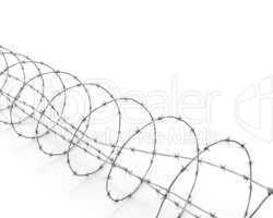 Barbed wire diagonal