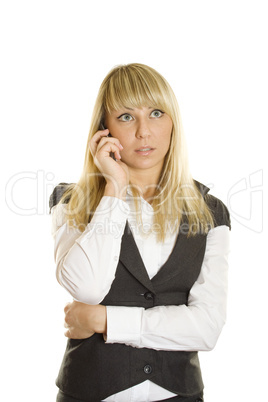 Business woman talking on the phone