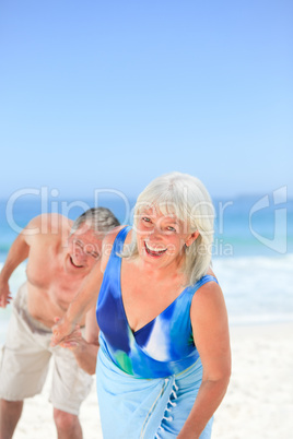 Happy couple on the beach