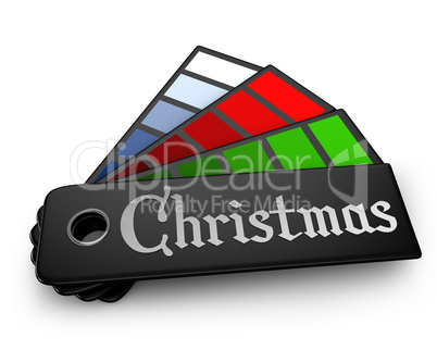 Christmas color palette isolated