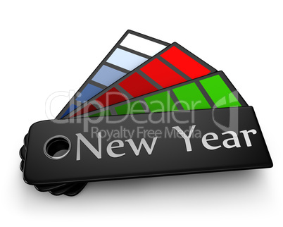 New Year color palette isolated
