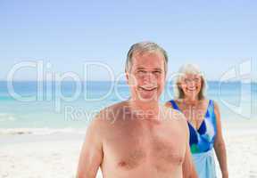 Radiant couple on the beach