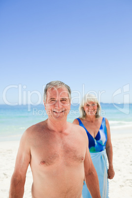 Radiant couple on the beach