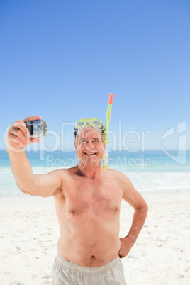 Man taking a photo of himself