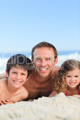 Children with their father