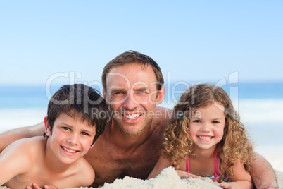 Children with their father