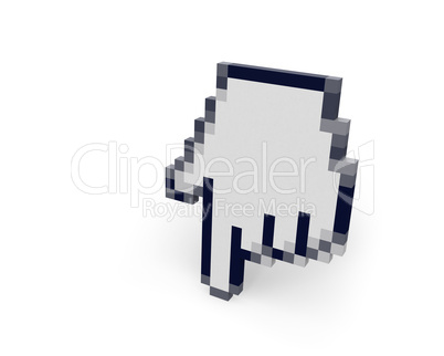 Hand cursor standing right view