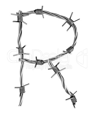 Barbed wire alphabet, R