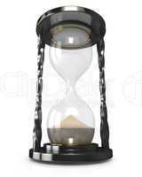 Black hourglass, time is up