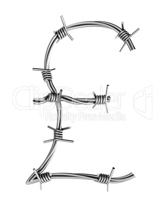 Barbed wire alphabet, pound symbol