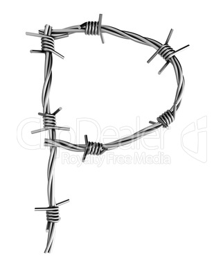 Barbed wire alphabet,