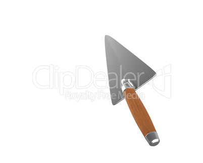 Trowel used as pointer