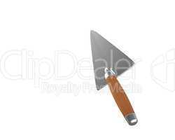 Trowel used as pointer