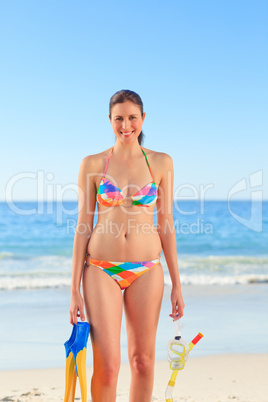 Lovely woman on the beach