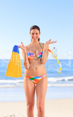 Lovely woman on the beach