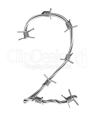 Barbed wire alphabet, 2