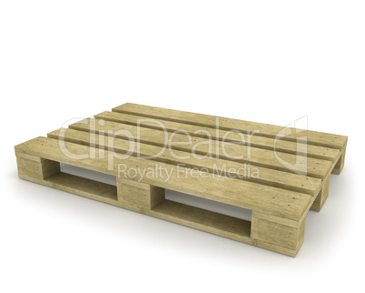 Wooden pallet isolated on white