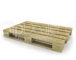 Wooden pallet isolated on white