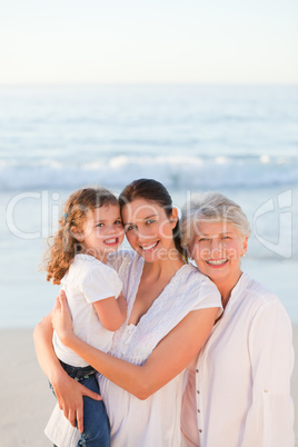 Family at the beach