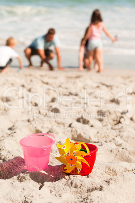 Family on the sand