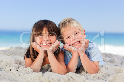 Children at the beach