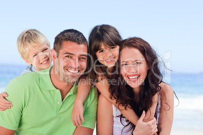 Children playing with their parents