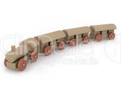 Wooden toy train