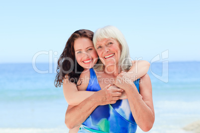 Senior woman with her daughter