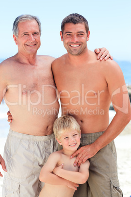 Family on the beach