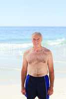 Mature man at the beach