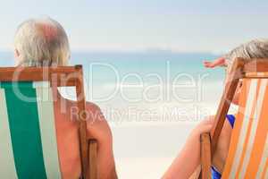 Elderly couple at the beach