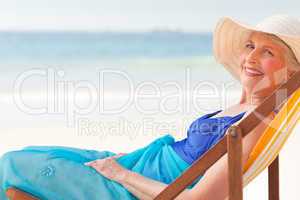 Relaxed woman at the beach