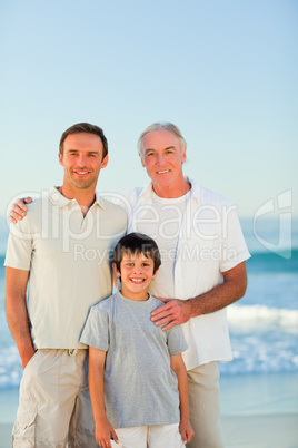 Family at the beach