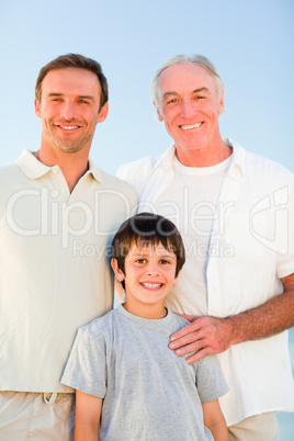 Family at the beach