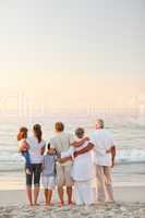 Beautiful family at the beach