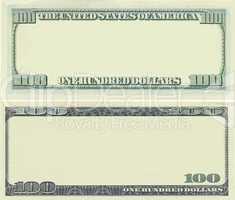 Clear 100 dollar banknote pattern