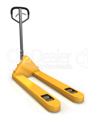 Pallet truck in perspective, front view
