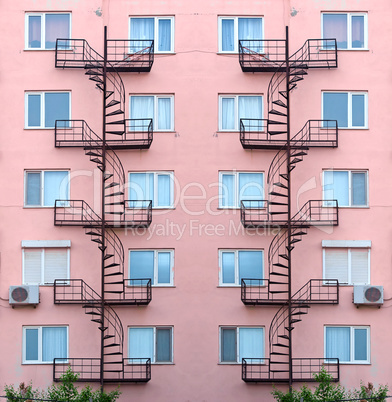 facade of the house with stairs