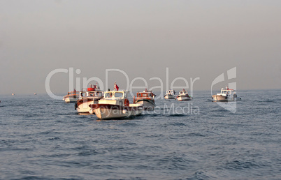 Turkish fisherman's boats at sunrise