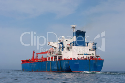 Tanker sailing in the sea