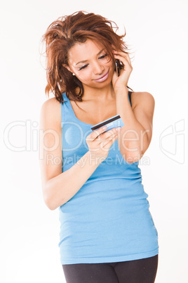 woman with credit card