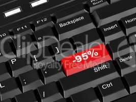 Keyboard - with a ninety five percent