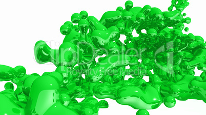 Green Liquid on white background - 01