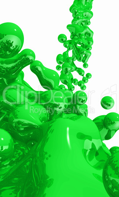 Green Liquid on white background - 02