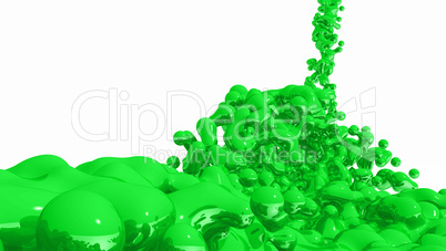 Green Liquid on white background - 03