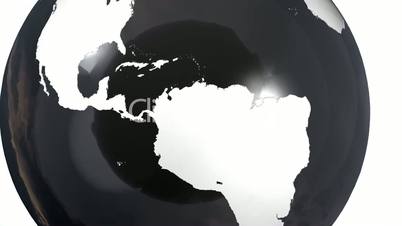 Globus in schwarz-weiß zerspringt