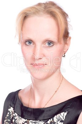 serious Blond woman serious Blond woman