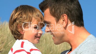 Portrait of Loving Father & Son Together