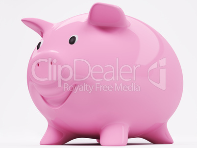 Smiling piggy bank 3d