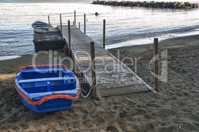 Small Boat on the Beach of Castiglioncello, Tuscany